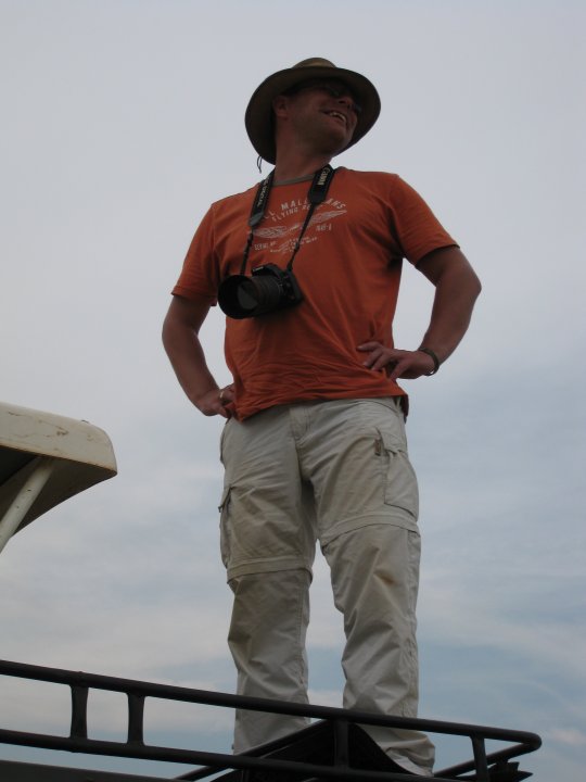 Uitzicht vanaf het dak van het busje