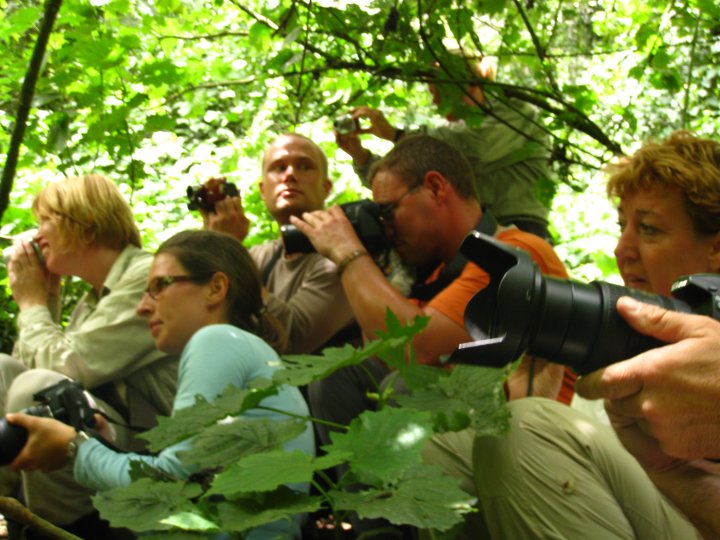 Iedereen geconcentreerd foto's nemen maar vooral genieten.