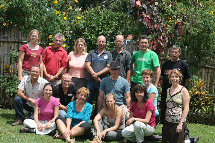 De groep. vlnr Esther, Clemens, Noreen, Jan, Thijs, Heleen, Elza, Enrico, Bianca, Remco, Ramon, Anke, Ruud, Annet, Hans, Barbara