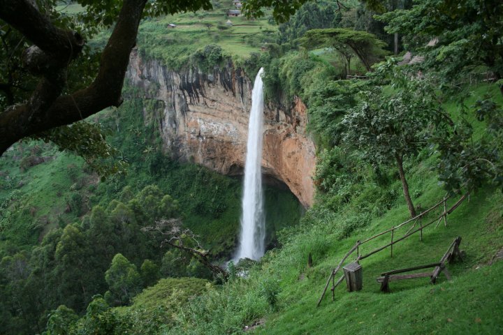 Prachtige view op de waterval