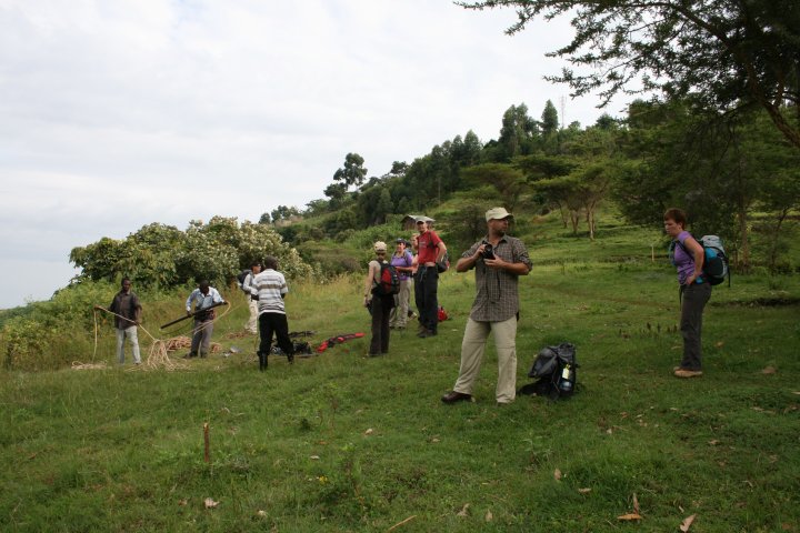 In afwachting van het abseilen