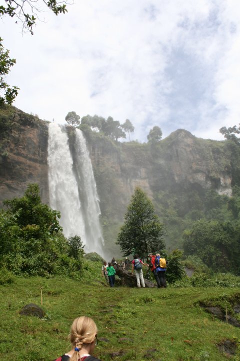 De hoogste waterval van de Sipi, die we bezocht hebben.